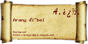 Arany Ábel névjegykártya