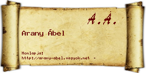 Arany Ábel névjegykártya